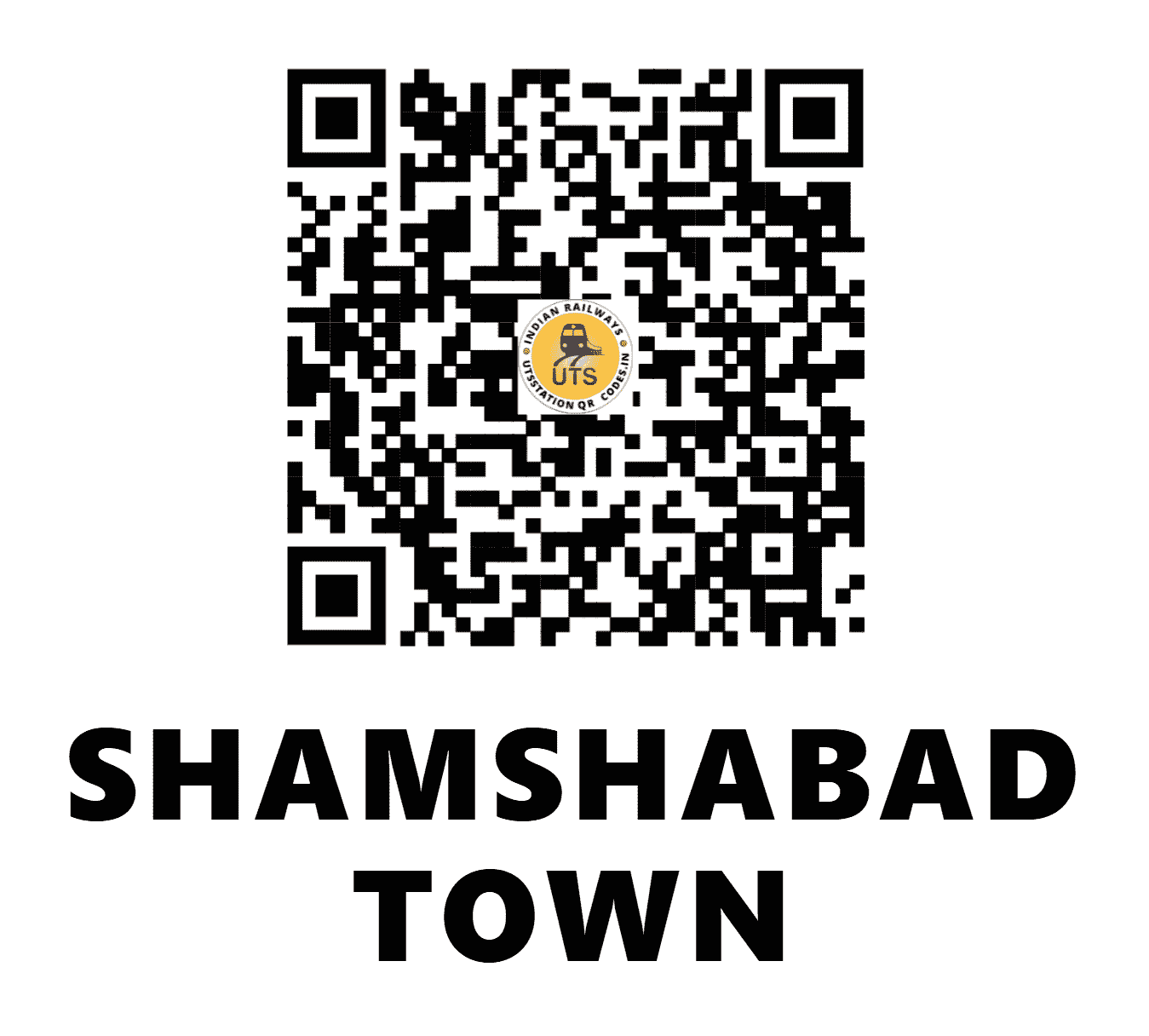UTS QR Code for SHAMSHABAD TOWN - SSDT - NC (UTTAR PRADESH)